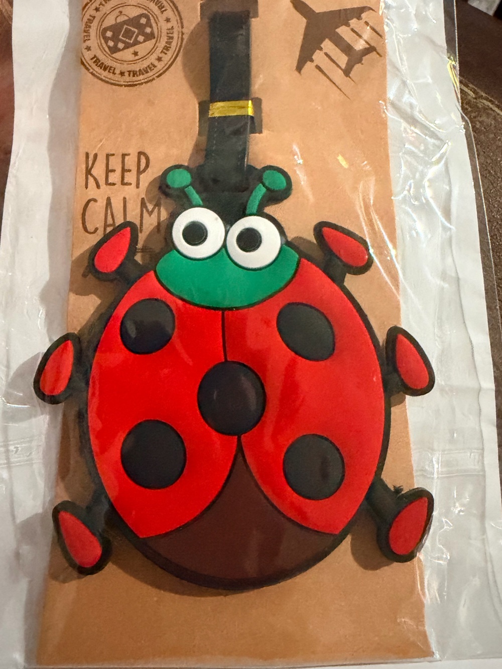 Ladybug Luggage Tag - Red